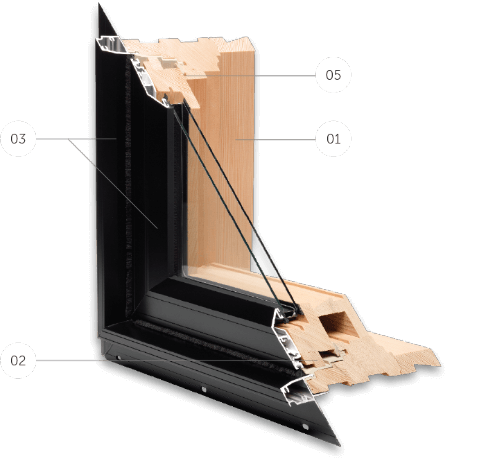 Window triple glazed image transparent